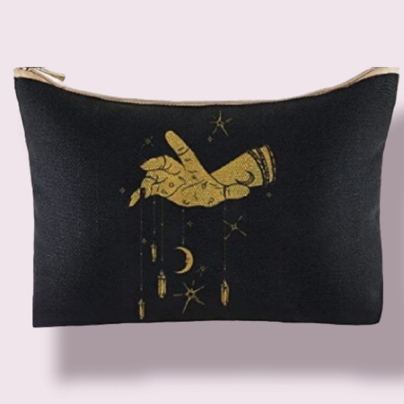 Sun,Moon,and Stars Tarot ClothW/ Hunnee Tarot Deck and Zippered Canvas Case - Picture 8 of 10